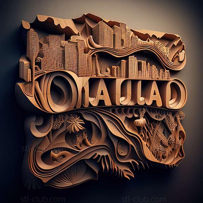 3D model Oakland in the United States (STL)